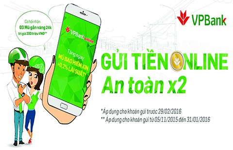 Tiết kiệm online, rinh mũ bảo hiểm gắn vàng