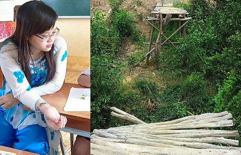 Lên Facebook chê cầu sập, giáo viên bị ‘xử’