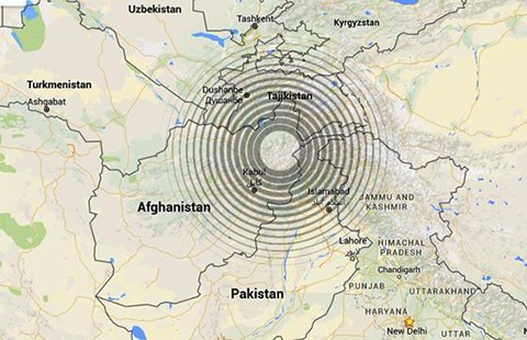Động đất ảnh hưởng ba nước Afghanistan, Pakistan và Ấn Độ