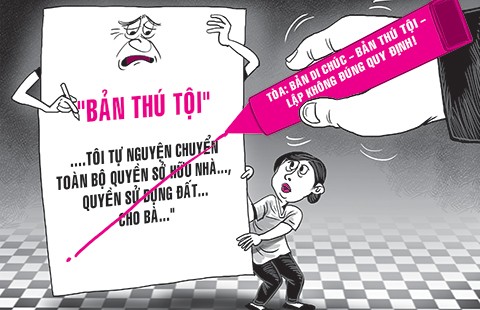 ‘Bản thú tội ngoại tình’ có được coi là di chúc?