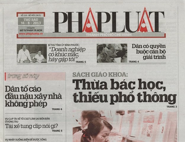 Giáo viên giáo dục công dân được cấp báo Pháp Luật TP.HCM