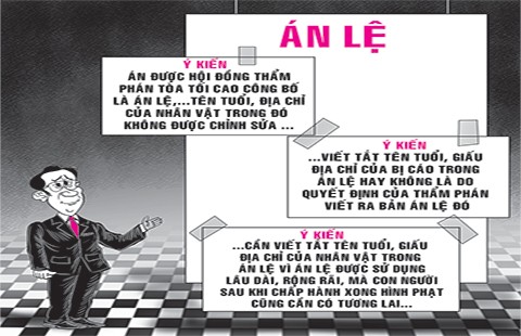 Có nên mã hóa nhân vật trong án lệ?