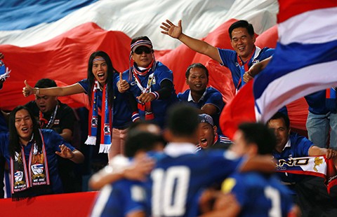 Vòng loại World Cup 2018: Về đích sớm, Thái Lan mở tiệc mừng