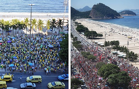 Biểu tình ủng hộ và phản đối tổng thống Brazil