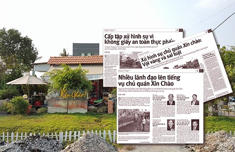 Xử hình sự chủ quán Xin Chào là không đúng luật