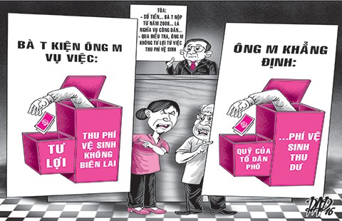 Kiện đòi 800.000 đồng phí vệ sinh