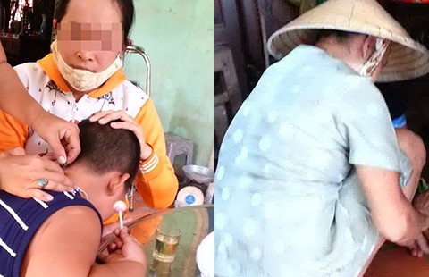 ‘Lang vườn’ chữa bá bệnh bằng... lưỡi lam, thuốc lạ