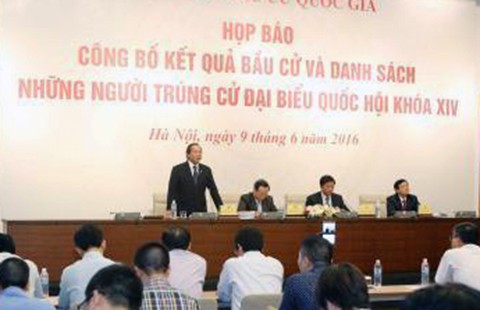 496 người trúng cử đại biểu Quốc hội khóa XIV