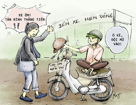 À RA THẾ kỳ 1: Cởi mũ bảo hiểm vì ngứa đầu, phạt sao đây?