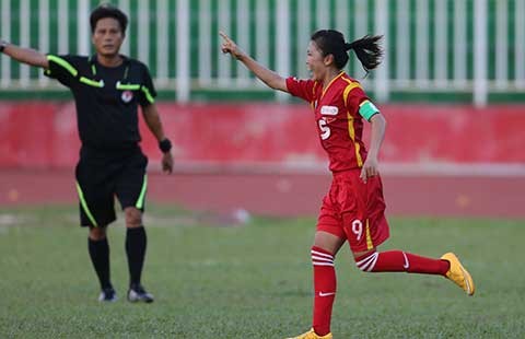 Giải bóng đá nữ VĐQG - Cúp Thái Sơn Bắc: Huỳnh Như lập hat trick
