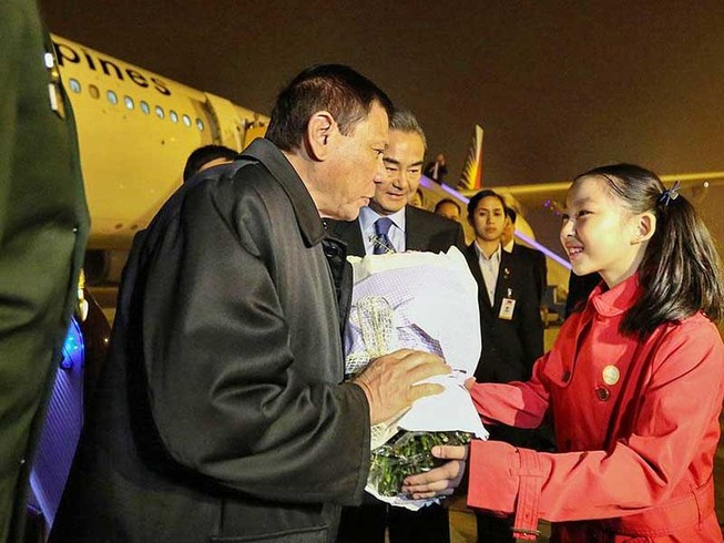 Ông Duterte đã tới Bắc Kinh