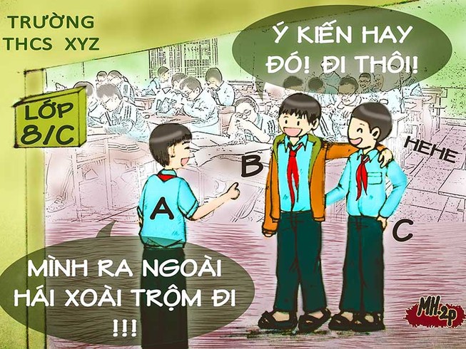 Tình huống kỳ 17: Ném xoài làm vỡ kính, ai bồi thường?