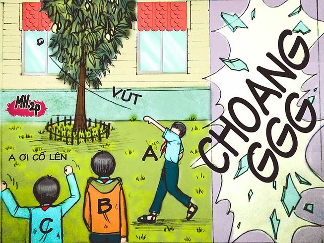 Tình huống kỳ 17: Ném xoài làm vỡ kính, ai bồi thường?