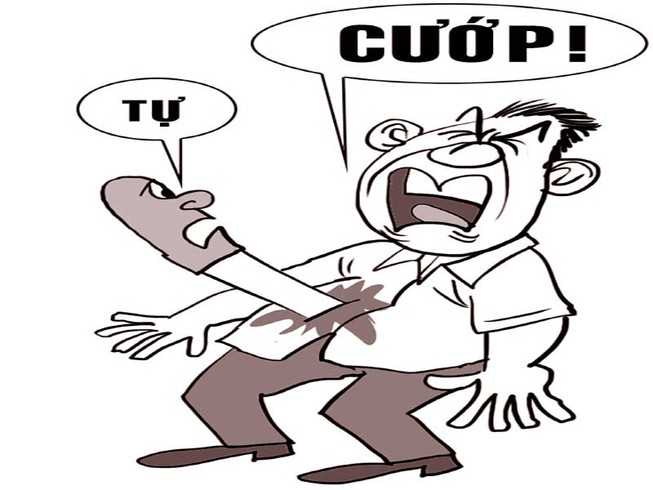 Cắm dao vào bụng đi báo cướp!