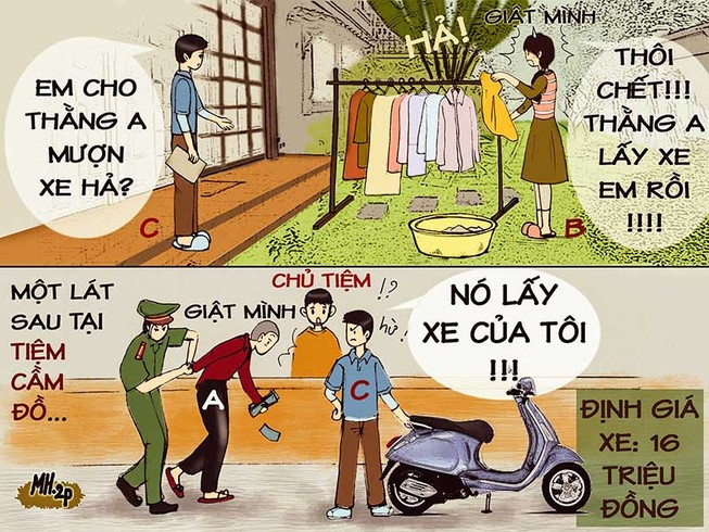 Tình huống kỳ 18: Vờ mượn rồi chiếm đoạt xe máy!