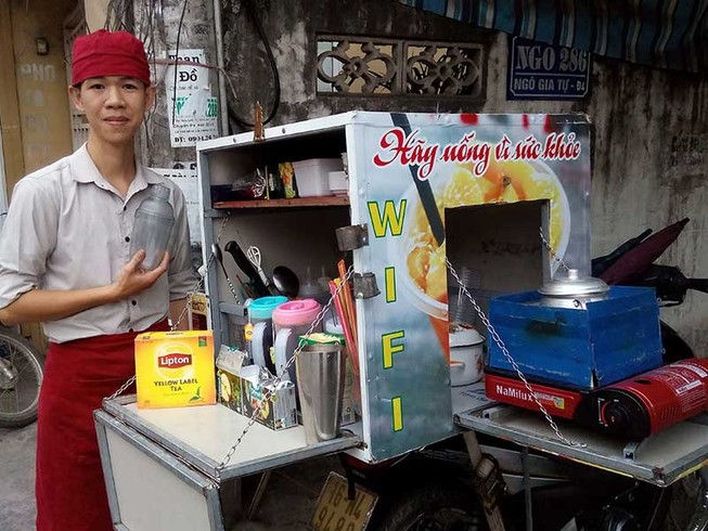 Bartender cho các bà bán rau