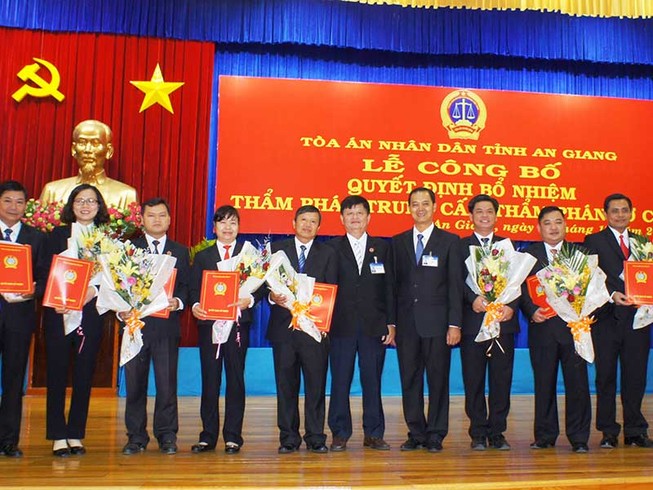 An Giang: Bổ nhiệm 41 thẩm phán