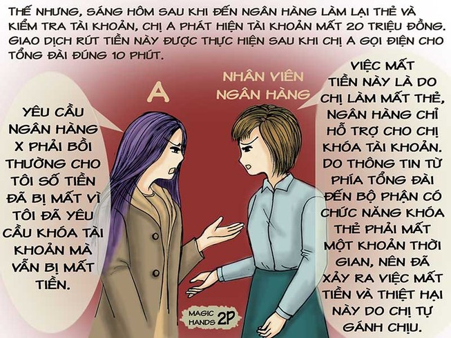 Tình huống kỳ 25: Tranh cãi tiền trong thẻ ATM bị mất