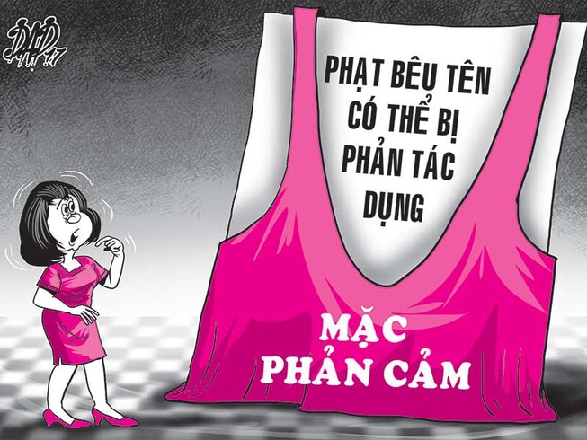 Bêu tên người ăn mặc hở hang: Sai luật!