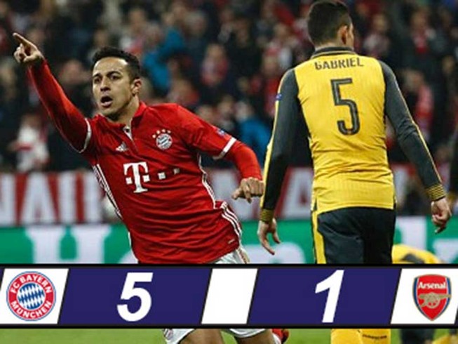 Sau Barcelona đến Arsenal thảm bại