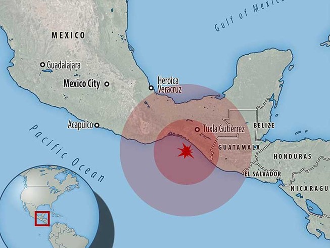 Động đất kinh hoàng vì Mexico kẹt giữa 5 mảng kiến tạo