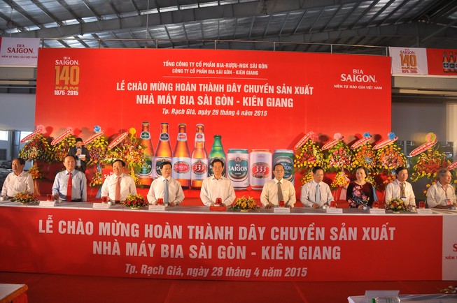 Bia Sài Gòn - Kiên Giang hoàn thành dây chuyền mới