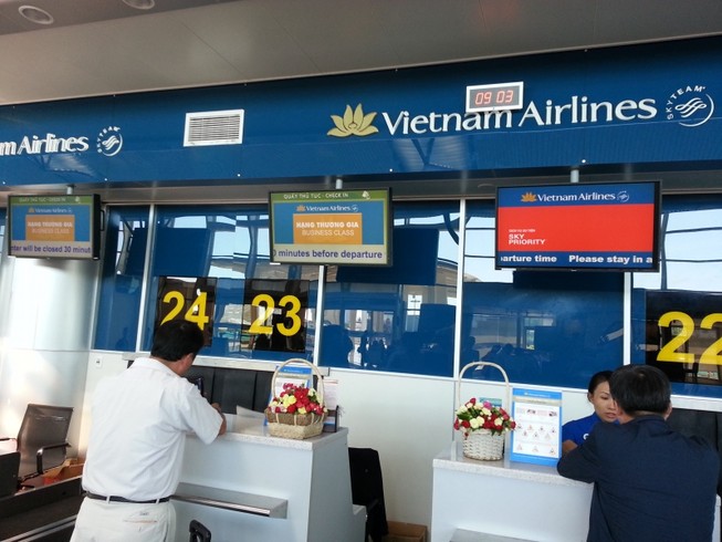 Vietnam Airlines check-in tự động tại Nội Bài, Đà Nẵng và Tân Sơn Nhất