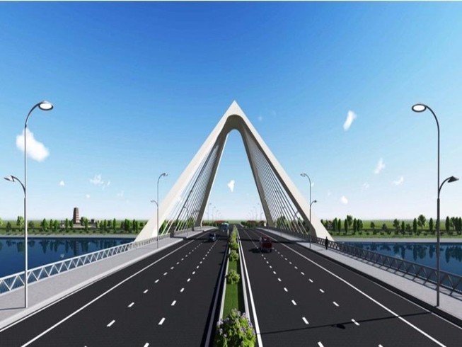 Nón Huế đạt giải nhất thi kiến trúc cầu vượt sông Hương