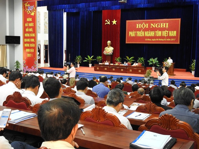 Quan cảnh Hội nghị phát triển tôm Việt Nam.