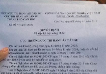 Cán bộ Chi cục Thi hành án dân sự quận bị bắt vì tội tham ô