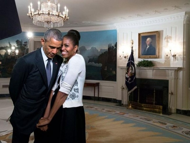 Vợ chồng Obama nhắn nhủ tình tứ ngày Valentine