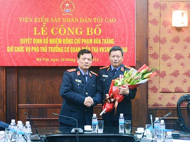 VKSND Tối cao bổ nhiệm phó thủ trưởng cơ quan điều tra