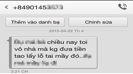 Mua hàng trực tuyến, một phụ nữ bị khủng bố dọa xẻo tai