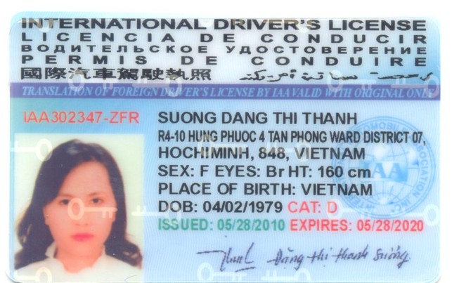 Thủ tục cấp đổi giấp phép lái xe quốc tế