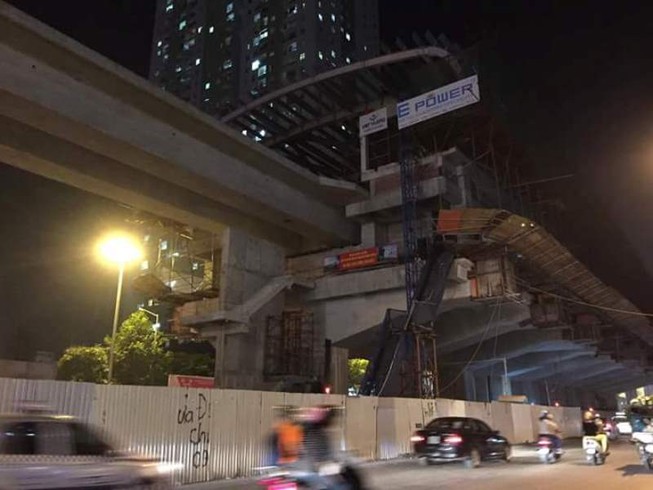 Xảy ra tai nạn trên tuyến đường sắt Cát Linh - Hà Đông