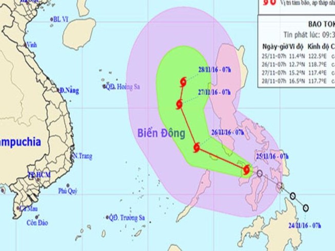 Không cấp phép cho tàu rời cảng đi vào vùng bão
