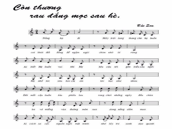 Cho phép phổ biến bài 'Còn thương rau đắng mọc sau hè'