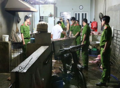 Phát hiện lò mổ heo lậu xài dấu kiểm dịch giả