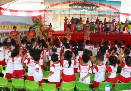Khánh thành trường mẫu giáo miễn phí