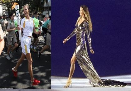 Hai thiên thần nội y tỏa sáng tại lễ khai mạc Olympic Rio 2016