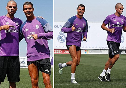 Ronaldo đã trở lại tập luyện cùng Real Madrid