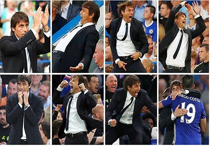 Antonio Conte và những cung bậc cảm xúc trong trận thắng West Ham