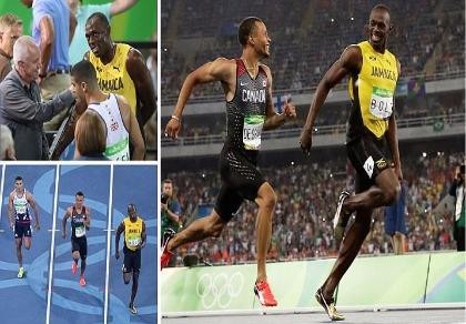 Usain Bolt 'cười duyên' cùng đối thủ Andre De Grasse