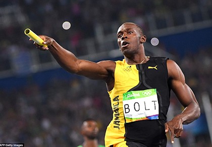 Giành HCV tiếp sức 4x100 m, Usain Bolt hoàn thành kỷ lục '3-3'