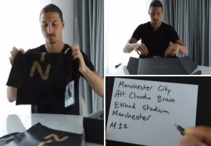 Ibrahimovic gửi quà 'độc' cho đối thủ trước trận derby thành Manchester