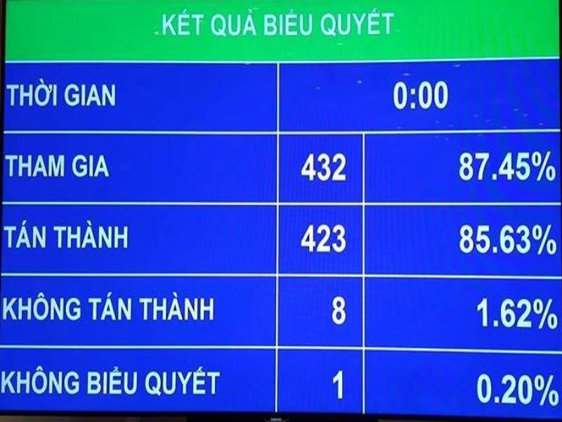 423/432 ÄBQH tán thà nh lùi thá»i gian thông qua Luáºt Äặc khu - ảnh 1