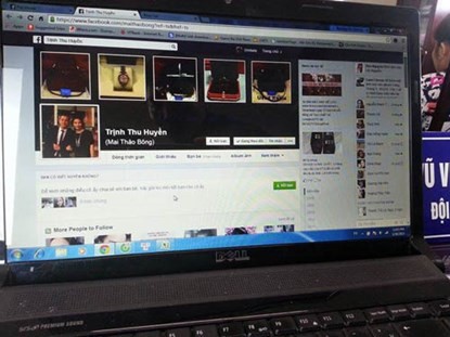 Các đối tượng lập một facebook giống hệt tài khoản thật để lừa đảo chiếm đoạt tài sản.