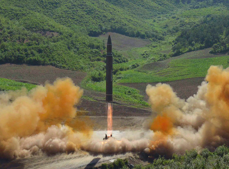 Triều Tiên thử tên lửa đạn đạo xuyên lục địa Hwasong-14 ngay trong ngày quốc khánh Mỹ 4-7. Ảnh: CSIS