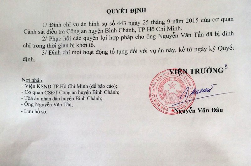 Trao quyết định minh oan cho chủ quán Xin Chào - ảnh 2