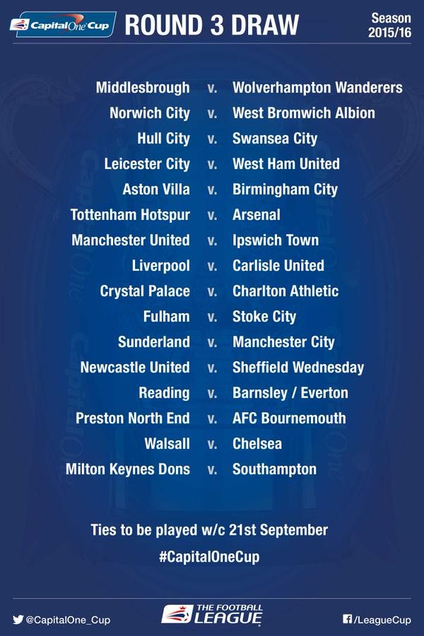Bốc thăm Capital One Cup: Arsenal ‘đại chiến’ Tottenham, M.U ‘nhẹ gánh’ - ảnh 2